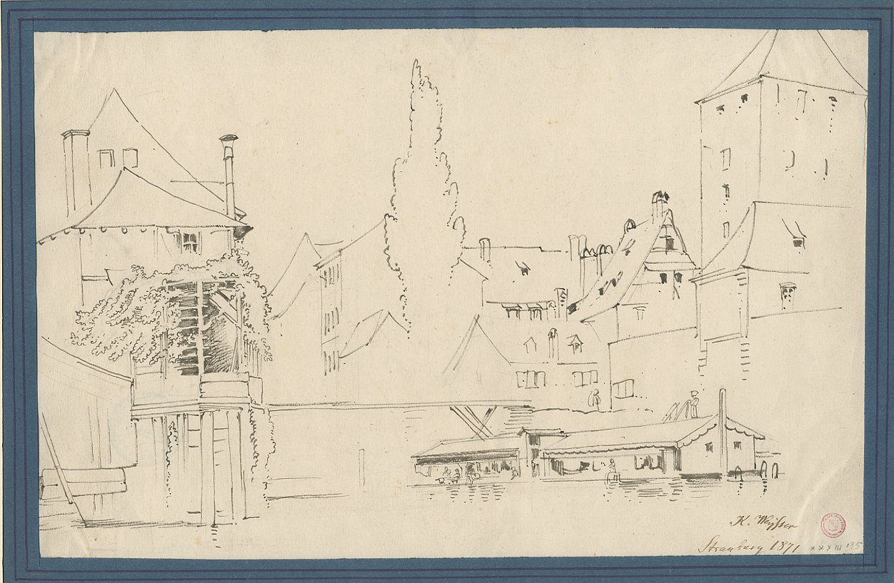 VUE DE STRASBOURG : VERS LES PONTS COUVERTS_0